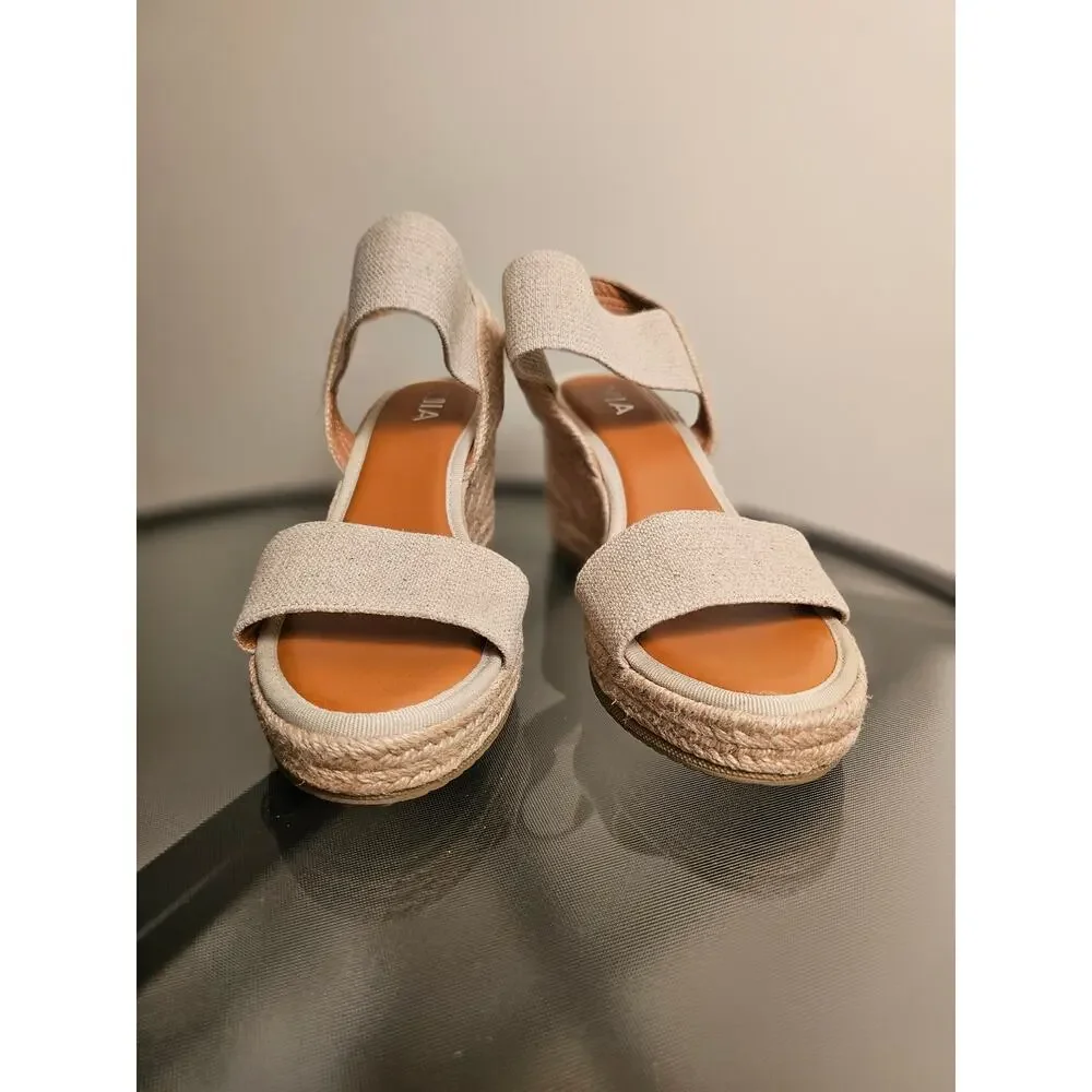 MIA Size 8M Espadrille Wedge Sandals